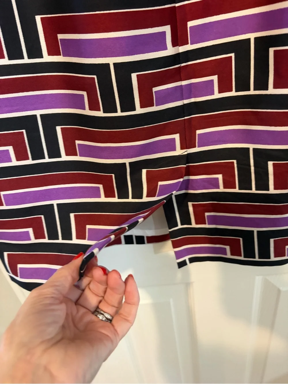 Kate Spade Florence Broadhurst Shift Dress Sz 8 Silk Blend Geometric As New!